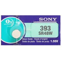Sony 393 (SR48W) 1.55V Silver Oxide 0%Hg Mercury Free Watch Battery (1 Battery)