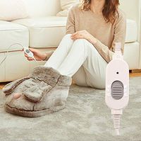 Electric Foot Warmer, Electric Warmer Heat Wrap Boots Feet Cushion with 2 Temperature Settings Detachable Lining Best Gift