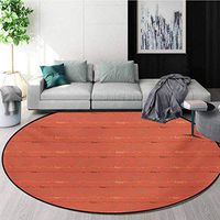 RUGSMAT Quote Super Soft Circle Rugs for Girls,Dark Coral Backdrop Image with Inspiring Letterings Hope Love Happy Baby Room Decor Round Carpets,Round-47 Inch Dark Brown Blue Dark Coral