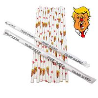 TRUMP SUCKS Paper Straws - 25 PCS Biodegradable Straws for Juices, Shakes, Smoothies - Eco-Friendly, Durable Drinking Straws for Birthdays, Elections & Events
