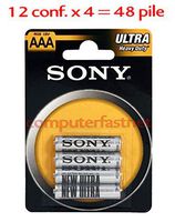 SONY R03NUB4A Heavy-Duty Carbon Zinc Batteries AAA, 4 Pack