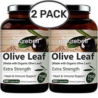 Made with Organic Olive Leaf Extract 750mg, 200 Capsules, Active Polyphenols and Oleuropei, Supports Immune System and Cardiovascular Health, Non-GMO, Made in USA (2 Pack)