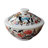 Bowl Bowls Dishware Household Ceramic Bowl with Lid Soup Bowl 8 inch Fruit Salad Bowl French Large Noodle Bowl for kitchen restaurant gifts Household tableware, retro bowl