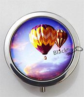 BlackKey Hot Air Balloon 3-Compartment Decorative Pocket Gift Box Case Organizer for Pill, Color 1 -1958