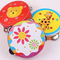 Ugthe Learning & Education Children Cartoon Musical Instrument Handbell Baby Drum Kids Educational Toy - Random Color