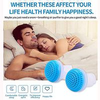 2-in-1 Upgrades Anti Snoring Devices Air Purifier Filter Snoring Solution Nasal Dilator Ease Breathing Snore Stopper Sleeping Aid Device for Women Men (Blue, Small)