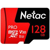 128GB Micro SD Memory Card - Netac P500 PRO V30 UHS-I U3 High Speed MicroSDXC TF Card with Adapter