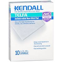 Kendall Telfa Antimicrobial Non-Stick Pad, 10 pads