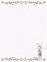 Floral Cross Stationery Printer Paper 26 Sheets