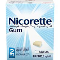 Nicorette Gum, 110 2mg Pieces, Original Flavor (1 Pack)