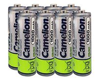 Camelion AA Size NiCd Nickel Cadmium 1.2V 1000 mAh Rechargeable Battery for Solar Garden Lights (8 Pack)