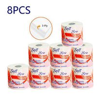 Toilet Paper,140g 3-Ply Soft Thick Paper Towels Hollow Household Home Kitchen Toilet Tissue 8 Rolls
