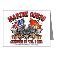 Note Cards (10 Pack) Marine Corps Semper Fi 'Til I Die
