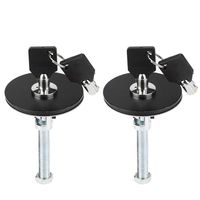 Acouto Car Hood Lock Pin, Aluminum Alloy Universal Engine Hood Lock Key Pin Kit(Black)