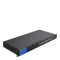Linksys Business LGS124P 24-Port Rackmount Gigabit Ethernet PoE+ Unmanaged Network Switch I Metal Enclosure