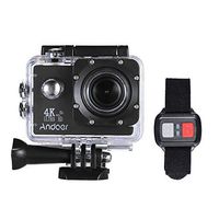 Andoer AN4000 WiFi Action Sports Camera 4K 16MP 2 inch Touchscreen 170° Wide Angle Lens with Remote Control and Waterproof Hard Case Support Slow Motion Drama Photography