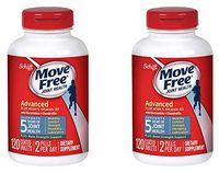 Move Free Advanced Plus MSM and Vitamin D3, 80 tablets - Joint Health Supplement with Glucosamine and Chondroitin, 120 Count, 2 Pack