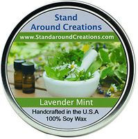 Premium 100% All Natural Soy Wax Aromatherapy Candle - 16oz Tin - Lavender Mint: A well-balanced herbal blend of earthy lavender flowers and fresh peppermint and spearmint sprigs.