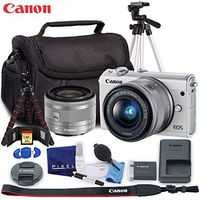 Canon EOS M100 Mirrorless Digital Camera with 15-45mm Lens (White) - Ultimate Kit