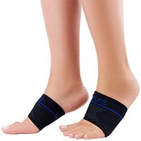 Plantar Fasciitis Arch Supports - Compression Bands for Plantar Fascia Pain Relief, Technical Arch Sleeves for Support - Great for Flat or Weak Arches, Heel Pain (L, Black)