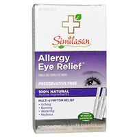 Similasan Allergy Eye Relief Eye Drops, 20 Sterile Single-Use Droppers, 0.014 fl oz (0.4 ml) Each