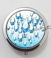 BlackKey Bubble Pattern Design 3-Compartment Decorative Pocket Gift Box Case Organizer for Pill, Color 1 -1476