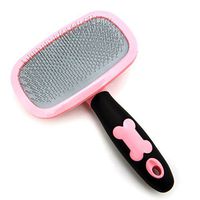 Glendan Dog Brush & Cat Brush- Slicker Pet Grooming Brush- Shedding Grooming Tools(Pink)