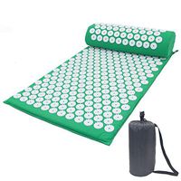 Acupressure mat 66x42cm Massage Mat Yoga Mat Acupressure Mat Lady Acupressure Mat Sports Mat Pillow new (color : Green)
