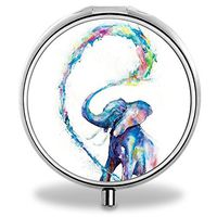 IMLONE Pill Organizer, Customized Elephant Pill Boxes with 3 Components for Purse