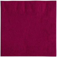 BWS 10" x 10" Burgundy 2-Ply Beverage/Cocktail Napkin, Case of 1000