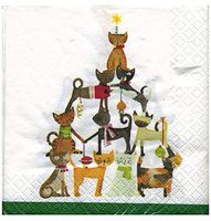 Craftmaster Meowy Holiday Beverage Napkins, 3-ply, 36 count