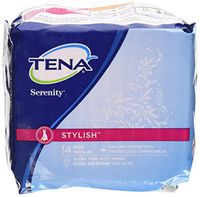 Tena Serenity Stylish Untra Thin With Wings, 14 Pads.