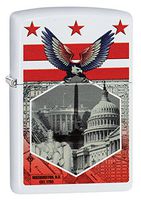 Zippo Washington DC Landmarks White Matte Pocket Lighter