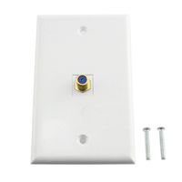RLECS Coax Wall Plate F Type Port TV Television Plug Socket Outlet Gold-Plated Coaxial Wall Panel Plate