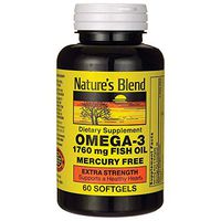 Nature's Blend Fish Oil 1760 mg Omega 3 Extra Strength - 60 Softgels