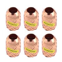 Toyvian 10m Rose Gold Ribbons Gift Ribbons Curling Ribbons for Gift Present Souvenir Crafts 12Pcs