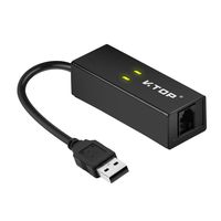 USB Fax Modem V.92 56K - Hardware Based External Dial-Up Fax Data Modem with RJ11 Cable for Win7,8,macOS10.6-10.10