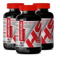 Natural Memory Supplements - Ginkgo BILOBA Extract 120MG - Ginkgo biloba Leaf - 3 Bottles 180 Capsules