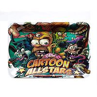 Metal Rolling Tray Durable Art Scroll Tray New Pattern (Cartoon)