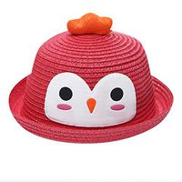 Meidexian888 Sun Protection Hats, Kids Baby Hat Cap Children Breathable Cartoon Hat Ears Straw (Watermelon Red)