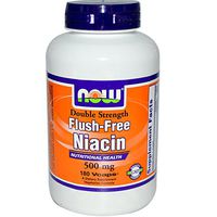 Now Foods, Niacin, Flush-Free, Double Strength, 500 mg, 180 Veggie Caps