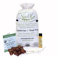 NaturOli Soap Nuts/Soap Berries. 2-Lbs USDA Organic (480 Loads) + 18X Bonus! (12 Loads) Select Seedless, 2 Wash Bags, Tote Bag, 8-pgs info. Organic Laundry Soap/Natural Cleaner. Processed in USA!