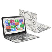 Mightyskins Skin Compatible with Hp Envy X360 15.6" - White Marble | Protective, Durable, and Unique Vinyl Decal Wrap Cover | Easy to Apply, Remove, and Change Styles | Made in The USA