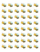 LLStickers 48 Envelope Seals Labels Stickers Bumble BEE, 1.2"