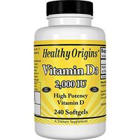 Healthy Origins Vitamin D3, 2000 IU, 240 Count