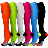 CHARMKING Compression Socks for Women & Men 15-20 mmHg is Best Graduated Athletic & Medical, Running, Flight Travel, Nurses,Pregnant - Boost Performance,Blood Circulation & Recovery (Multi 01,S/M)