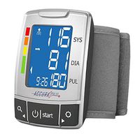 AccuraPulse Wrist Blood Pressure Monitor BP Cuff, Fully Automatic Portable Easy-to-Read LCD with Two User Memory & Hypertension Indicator & Irregular Heartbeat Detection