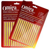 Drain Clog Remover Sticks - Bathroom Cleaning Tool For Sink Shower Kitchen Bathroom Odors Cleaner Drain Cleaner Sticks Drain stick（Lemon 24pack)