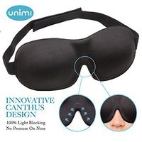 Eye Mask for Sleeping,Unimi Sleep Mask for Men Women, Block Out Light,Comfort and Lightweight 3D Eye Cover,Pressure-Free Eye Shades for Travel,Shift Work,Naps,Night Blindfold (Black)