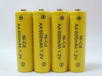 Solar Light AA Ni-CD 600mAh Rechargable Batteries (Pack of 4)